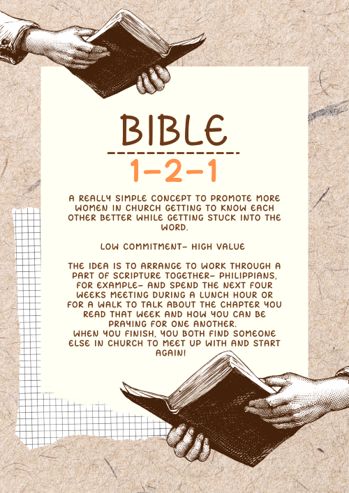 women's 1-2-1 bible study